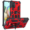 For Samsung Galaxy A71 Shockproof TPU + PC Magnetic Protective Case with Holder(Red)