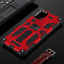 For Samsung Galaxy A71 Shockproof TPU + PC Magnetic Protective Case with Holder(Red)