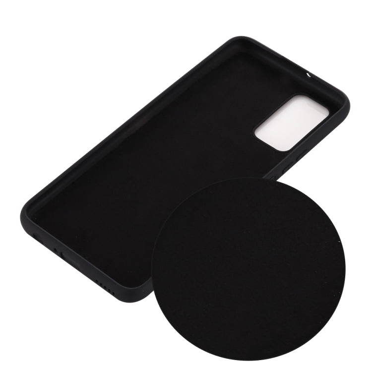 For Samsung Galaxy Note20 5G Pure Color Liquid Silicone Shockproof Full Coverage Case(Black)