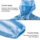 Striped Anti-static Split Hood Dust-proof Work Suit, Size:XXXXXL(Navy Blue)