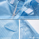 Striped Anti-static Split Hood Dust-proof Work Suit, Size:XXXXXL(Navy Blue)