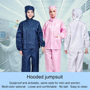 Striped Anti-static Split Hood Dust-proof Work Suit, Size:XXXXXL(Navy Blue)
