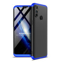 For OPPO Realme C3 GKK Three Stage Splicing Full Coverage PC Protective Case(Black Blue)