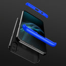 For OPPO Realme C3 GKK Three Stage Splicing Full Coverage PC Protective Case(Black Blue)