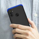 For OPPO Realme C3 GKK Three Stage Splicing Full Coverage PC Protective Case(Black Blue)