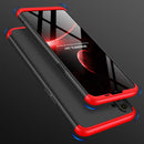 For OPPO Realme C3 GKK Three Stage Splicing Full Coverage PC Protective Case(Black Red)