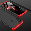 For OPPO Realme C3 GKK Three Stage Splicing Full Coverage PC Protective Case(Black Red)