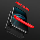 For OPPO Realme C3 GKK Three Stage Splicing Full Coverage PC Protective Case(Black Red)