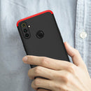 For OPPO Realme C3 GKK Three Stage Splicing Full Coverage PC Protective Case(Black Red)