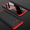 For Samsung Galaxy M31 GKK Three Stage Splicing Full Coverage PC Protective Case(Black Red)
