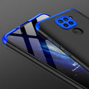 For Xiaomi Redmi Note 9 4G International Version / Redmi 10X 4G GKK Three Stage Splicing Full Coverage PC Protective Case(Black Blue)