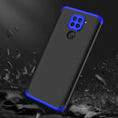 For Xiaomi Redmi Note 9 4G International Version / Redmi 10X 4G GKK Three Stage Splicing Full Coverage PC Protective Case(Black Blue)