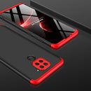 For Xiaomi Redmi Note 9 4G International Version / Redmi 10X 4G GKK Three Stage Splicing Full Coverage PC Protective Case(Black Red)