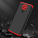 For Xiaomi Redmi Note 9 4G International Version / Redmi 10X 4G GKK Three Stage Splicing Full Coverage PC Protective Case(Black Red)
