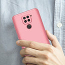 For Xiaomi Redmi Note 9 4G International Version / Redmi 10X 4G GKK Three Stage Splicing Full Coverage PC Protective Case(Rose Gold)
