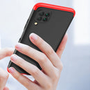 For Huawei P40 Lite / Nova 6se / 7i GKK Three Stage Splicing Full Coverage PC Protective Case(Black Silver)