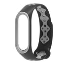 Mijobs Sporty Fashion Two-color Replacement Silicone Watch Band(Black Gray)