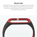 Mijobs Sporty Fashion Two-color Replacement Silicone Watch Band(Black Gray)