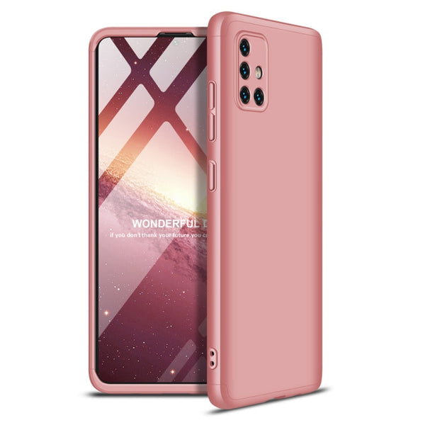 For Samsung Galaxy A51 GKK Three Stage Splicing Full Coverage PC Protective Case(Rose Gold)