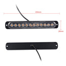 DC12V-24V / 36W Car Truck Emergency Strobe Flash Warning Light 12LEDs Long Ultra-thin Side Lights(Yellow + Red + Yellow)