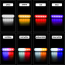 DC12V-24V / 18W Car Truck Emergency Strobe Flash Warning Light 6LEDs Ultra-thin Side Lights(White + Red)