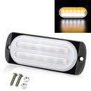 DC12V-24V / 36W Car Truck Emergency Strobe Flash Warning Light 12LEDs Ultra-thin Side Lights(White + Yellow)