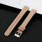 For Fitbit Inspire / Inspire HR Cowhide Leather C Type Watch Band, Size:S(Frosted Brown)