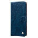 For Huawei P40 lite E Business Style Oil Wax Texture Horizontal Flip Leather Case with Holder & Card Slots & Wallet(Royal Blue)