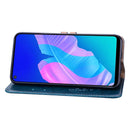 For Huawei P40 lite E Business Style Oil Wax Texture Horizontal Flip Leather Case with Holder & Card Slots & Wallet(Royal Blue)