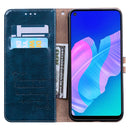 For Huawei P40 lite E Business Style Oil Wax Texture Horizontal Flip Leather Case with Holder & Card Slots & Wallet(Royal Blue)
