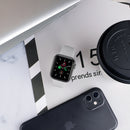 For Apple Watch Series 7 41mm / 6 & SE & 5 & 4 40mm / 3 & 2 & 1 38mm Solid Color Elastic Silicone Watch Band, Size:M 143mm(White)