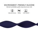 For Apple Watch Series 7 45mm / 6 & SE & 5 & 4 44mm / 3 & 2 & 1 42mm Solid Color Elastic Silicone Watch Band, Size:S 130mm(Sapphire Blue)
