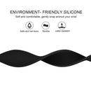 For Apple Watch Series 7 45mm / 6 & SE & 5 & 4 44mm / 3 & 2 & 1 42mm Solid Color Elastic Silicone Watch Band, Size:S 130mm(Black)