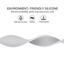 For Apple Watch Series 7 45mm / 6 & SE & 5 & 4 44mm / 3 & 2 & 1 42mm Solid Color Elastic Silicone Watch Band, Size:M 143mm(White)