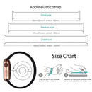For Apple Watch Series 7 45mm / 6 & SE & 5 & 4 44mm / 3 & 2 & 1 42mm Solid Color Elastic Silicone Watch Band, Size:M 143mm(White)