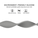 For Apple Watch Series 7 45mm / 6 & SE & 5 & 4 44mm / 3 & 2 & 1 42mm Solid Color Elastic Silicone Watch Band, Size:M 143mm(Grey)
