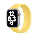For Apple Watch Series 7 45mm / 6 & SE & 5 & 4 44mm / 3 & 2 & 1 42mm Solid Color Elastic Silicone Watch Band, Size:L 156mm (Yellow)