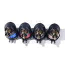 German EU Plug Special Motorcycle Elbow Charger Dual USB Voltmeter 4.2A Charger, Shell Color:Blue(Blue Light)