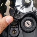 German EU Plug Special Motorcycle Elbow Charger Dual USB Voltmeter 4.2A Charger, Shell Color:Blue(Blue Light)