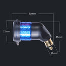 German EU Plug Special Motorcycle Elbow Charger Dual USB Voltmeter 4.2A Charger, Shell Color:Red(Red Light)