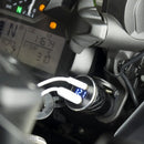 German EU Plug Special Motorcycle Elbow Charger Dual USB Voltmeter 4.2A Charger, Shell Color:Red(Blue Light)
