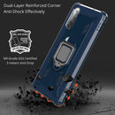 For Sony Xperia 1 II Carbon Fiber Protective Case with 360 Degree Rotating Ring Holder(Blue)