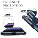 For Sony Xperia 1 II Carbon Fiber Protective Case with 360 Degree Rotating Ring Holder(Blue)