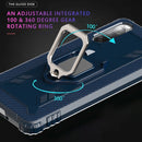 For Sony Xperia 1 II Carbon Fiber Protective Case with 360 Degree Rotating Ring Holder(Blue)