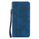 For Samsung Galaxy M31 Frosted Business Magnetic Horizontal Flip PU Leather Case with Holder & Card Slot & Lanyard(Blue)
