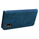 For Samsung Galaxy M31 Frosted Business Magnetic Horizontal Flip PU Leather Case with Holder & Card Slot & Lanyard(Blue)