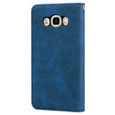 For Samsung Galaxy J5 (2016) / J510 Frosted Business Magnetic Horizontal Flip PU Leather Case with Holder & Card Slot & Lanyard(Blue)