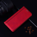 For Samsung Galaxy J5 (2016) / J510 Frosted Business Magnetic Horizontal Flip PU Leather Case with Holder & Card Slot & Lanyard(Red)