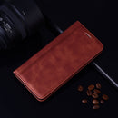For Samsung Galaxy J5 (2016) / J510 Frosted Business Magnetic Horizontal Flip PU Leather Case with Holder & Card Slot & Lanyard(Brown)