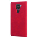 For Xiaomi Redmi Note 9 / Redmi 10X 4G Frosted Business Magnetic Horizontal Flip PU Leather Case with Holder & Card Slot & Lanyard(Red)
